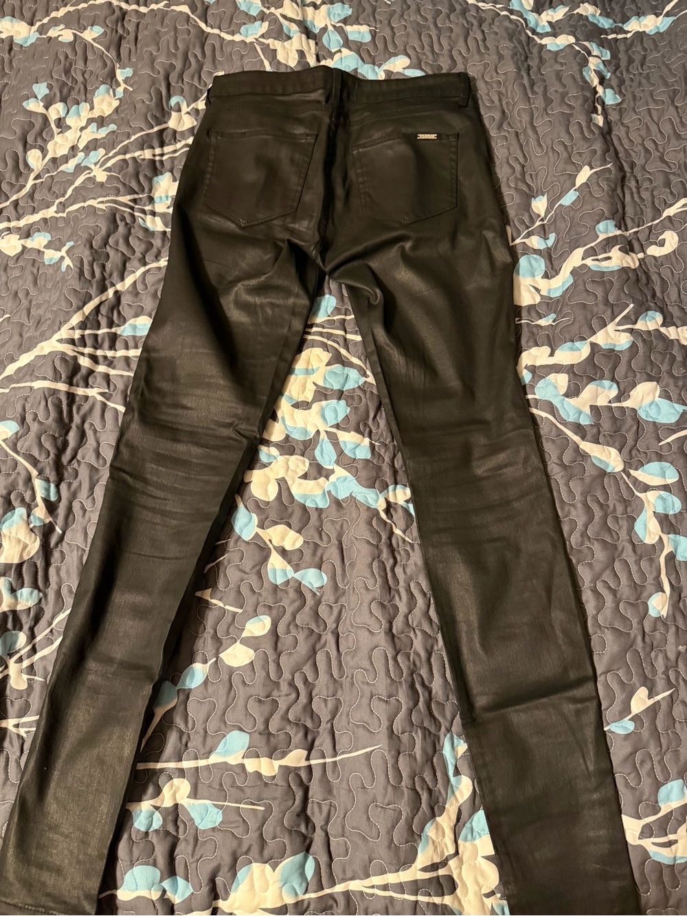 Black Faux Leather Skinny Pants - Slim Fit